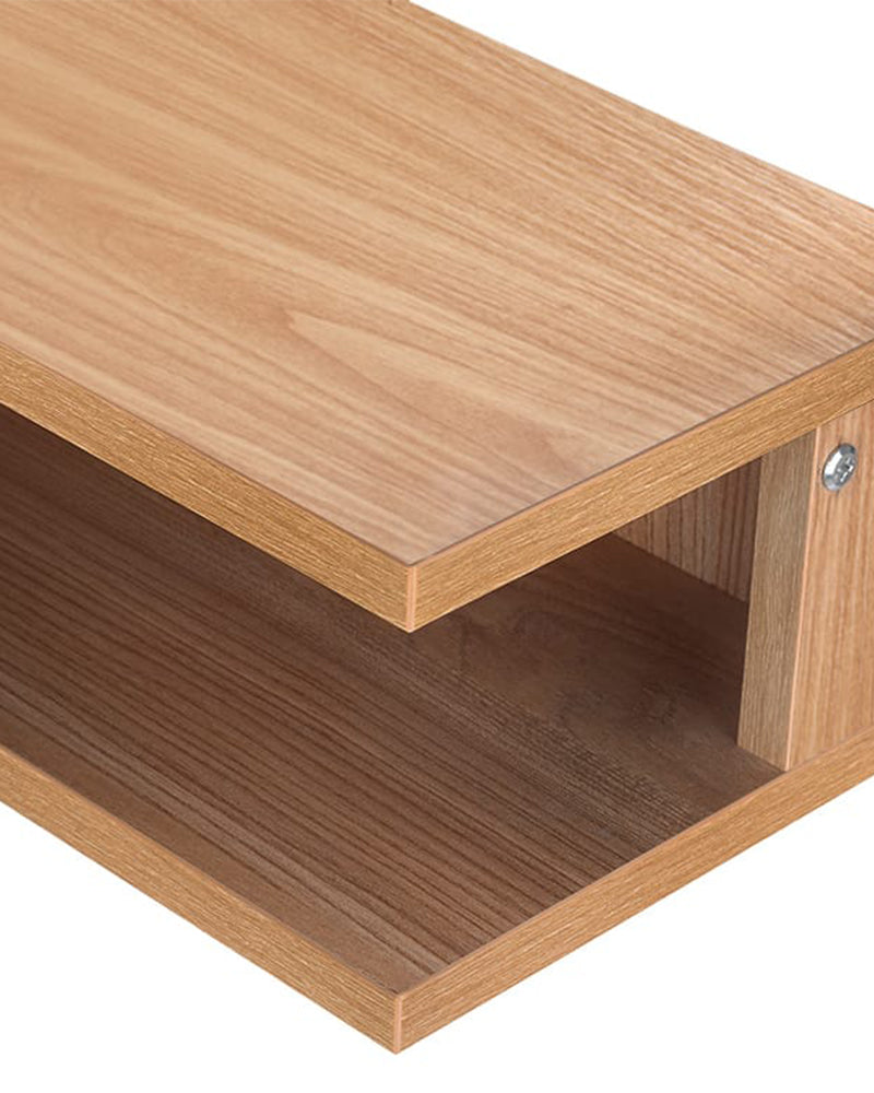 Bench- Betjeningshylde- Asketræ fra Comfortel, laminat hylde i asketræ look til frisørudstyr